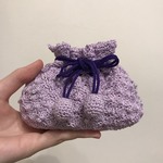 小さなレース編み巾着袋