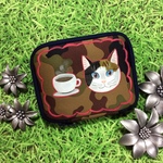 送料無料●三毛猫のスマホケース・L●ポーチ●絵●絵画●アート●イラスト