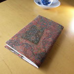 新書サイズ未使用更紗小紋着物からブックカバーA