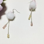 ふわふわぼんぼん･パールピアス