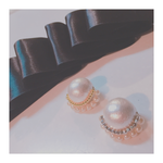 大つぶコットンパールピアス