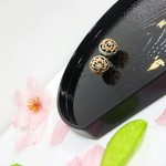 【受注製作】夜桜手まりピアス