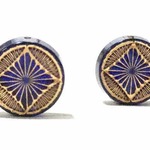 再販＊ヨーロピアン・アンティーク調16mm4個アクリル濃紺ビーズ