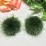 カン付き ミンクファー     モスグリーン