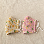 子供用4重ガーゼ立体マスク２枚セット#カラフルミモザ#3サイズ展開