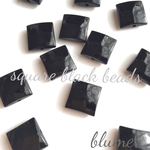 数量限定【ビーズ】 square black beads