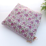★★LIBERTY　Felicite　フェリシテ　パープル系　ビニコの中布・2内ポケット・マチ付きペタンコポーチ　大きめサイズ　約21×16×5cm　