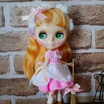 よしえ屋108[ピンクのメイドさんワンピ4点セット]ブライス アウトフィット Blythe