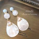 再販♡シェルドロップ♡おおぶりピアス