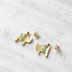 catsピアス -green-