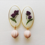 押し花レジンビーズ イヤリングorピアス