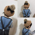  リボン付き麦わらベレー