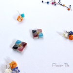 《送料無料》Flower Tile 〜Indian〜 ピアスorイヤリング