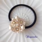 ＊white flowers ヘアゴム＊
