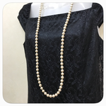 コットンパールキスカ（White）のロングネックレス