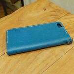 大人シンプルな上質レザー(本革)手帳型iphoneX/8/7/6/6s＆PLUS/xperiaなどのスマホケース【ライトブルー、水色】