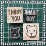 送料込★消しゴムはんこ★ THANK YOU & DOG セット