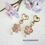 ＊桜&コットンパール＊キーホルダー兼バックチャーム【95】