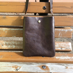 アンティーク レザーポシェット  手縫い                       dark chocolate