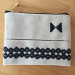 再販☆ シンプルに♪【こぎん刺し】ティッシュケース付ポーチ