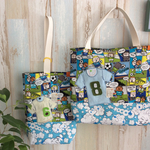 サッカー柄☆シューズバッグ＆絵本バッグセット。。84