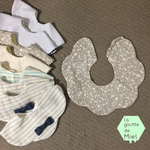 フリル付☆動物柄のもくもくスタイ  裏生成り