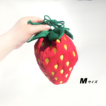 いちご巾着 【M】赤　★受注制作★