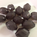   【再販2】大ぶりアクリルビーズ グレー10個