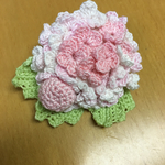 紫陽花のブローチピンク