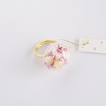 再販売 ❁春色❁ お花のガラスドームリング 〇11号〇 -pink-