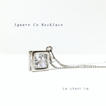 Square Cz Necklace(シルバー)
