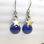 Luna.プラネタリウム　ドイツビーズのピアス