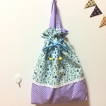 小鳥のさえずり 体操服袋（ブルー＆グリーン）入園・入学