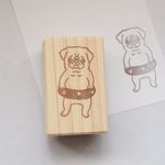 泳ぎたいパグスタンプ