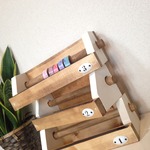《再販》マスキングテープカッター Mサイズ 白×茶