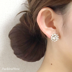 tsukino様専用＊参観日にも＊美人になれる♡＊swarovski crystal flower＊煌めくスワロフスキーとオパールの大人のビジューイヤリング