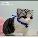 羊毛フェルト　猫　伏せている子猫ちゃんB　ねこ　ネコ