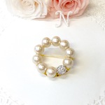 6e*ブローチ《cercle/rhinestone》
