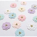 ＜J様ご予約ページ＞ゴールドパール付きお花シール（パステルカラー8色24枚セット）