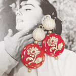 gold flower🌹 earring/pierce