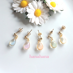 パステルカラーのぷっくりしずくピアス