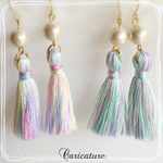 再♡春夏色♡アイシーカラー コットン100% タッセルピアス