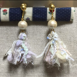 コットンパールイヤリング＊01ゴールド金具