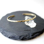 【tronc】brass hammered bangle