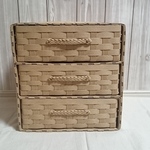 【N様オーダー品】クラフトバンドの３段引き出しBOX
