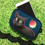 猫のスマホケース⑨●スマホ入れ●原画●イラスト絵画●絵●アート