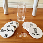 珪藻土のalohaなｺｰｽﾀｰ2枚ｾｯﾄ