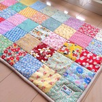四角つなぎのパッチワークマット USAコットン30's