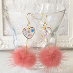 《10カラー》ファーハートピアス♡