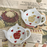 りんご リンゴ柄 ティーパックレスト 食器 ポーセラーツ 